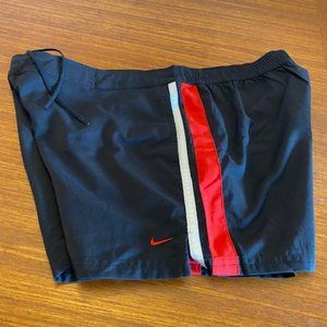 Nike Wmns XL Athletic Shorts Black w/ White and Red Stripes Golf Tennis Walking